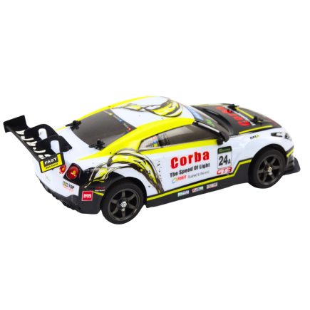 Auto sportowe RC Drift z wymiennymi kołami biało-żółtymi EAN: 5905991034995