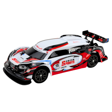 Auto Sportowe RC Drift z Wymiennymi Kołami Biało-Czerwonymi EAN: 5905991035008