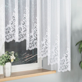 Berenika firanka żakardowa gotowa, szerokość 400 x wysokość 160cm, kolor 001 biały