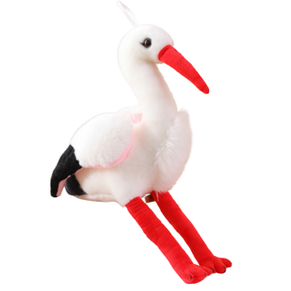 Pluszowy bocian ptak pluszak maskotka przytulanka 37cm