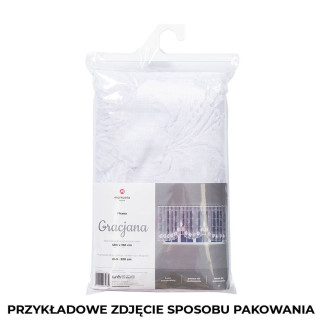 Gracjana firanka żakardowa gotowa, szerokość 300 x wysokość 160cm, kolor 001 biały