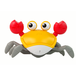 Poruszający się krab interaktywny dźwięk pomarańczowy