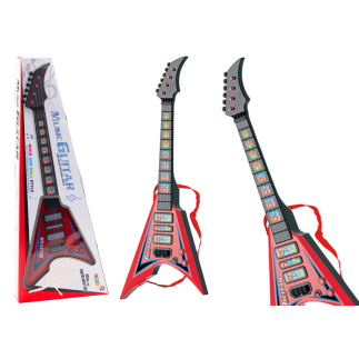 Gitara elektryczna dla dzieci światła melodie czerwona