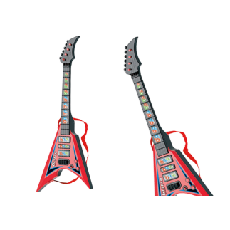 Gitara elektryczna dla dzieci światła melodie czerwona