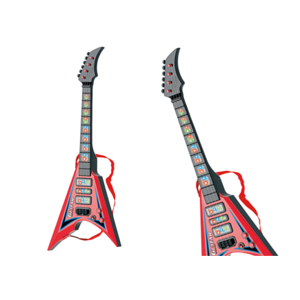 Gitara elektryczna dla dzieci światła melodie czerwona