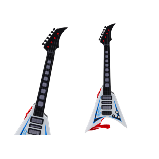 Gitara elektryczna dla dzieci światła melodie biała