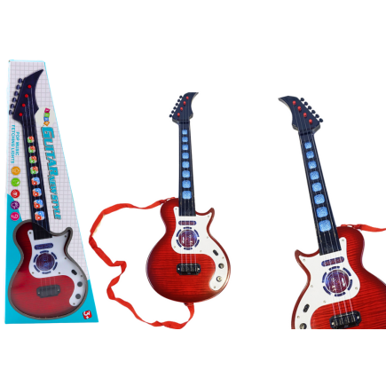 Gitara elektryczna dla dzieci światła melodie czerwona