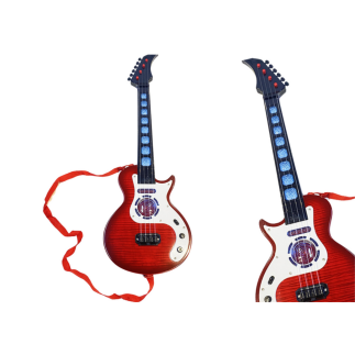 Gitara elektryczna dla dzieci z światłami i melodiami, czerwona - EAN: 5905991032588