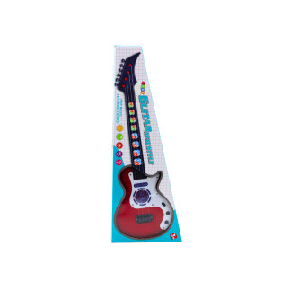 Gitara elektryczna dla dzieci światła melodie czerwona