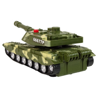 Czołg militarny napęd frykcyjny dźwięk światła