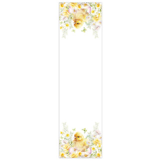 Kurczak w kwiatach bieżnik nina wodoodporna, 38x140cm, kolor 001 żółty