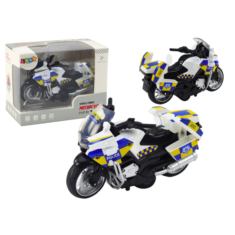 Policyjny Motocykl z Napędem Frykcyjnym, Światłem i Dźwiękiem - EAN 5905991036258