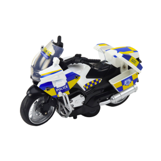 Policyjny Motocykl z Napędem Frykcyjnym, Światłem i Dźwiękiem - EAN 5905991036258