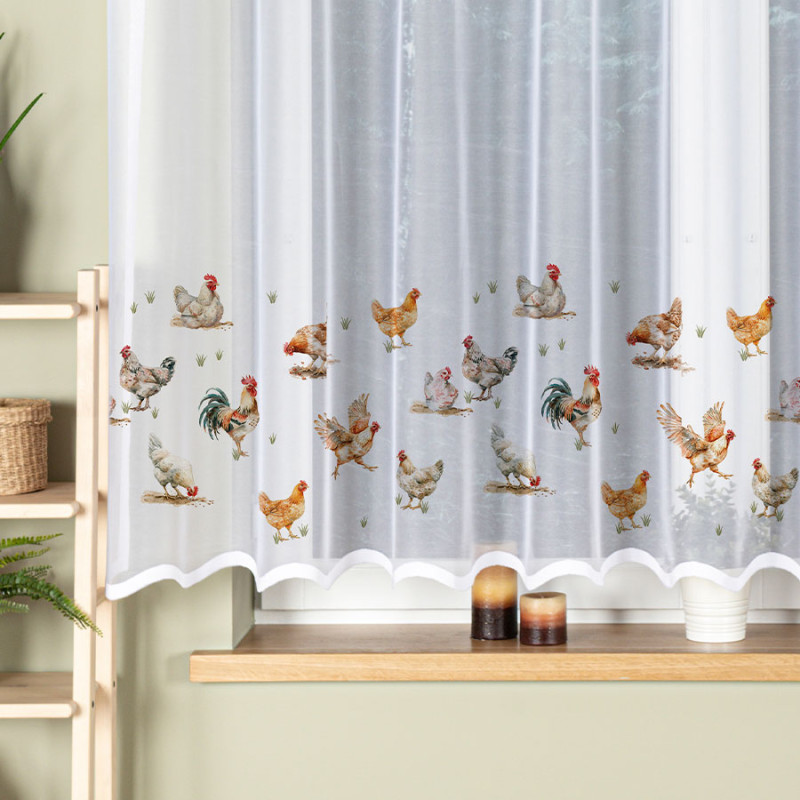 Firanka żakardowa Kury 300x160 cm, kolor biały, EAN: 5906450015418