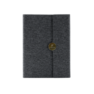 Notes biurowy na magnes notatnik w linie a5 z obiciem czarny