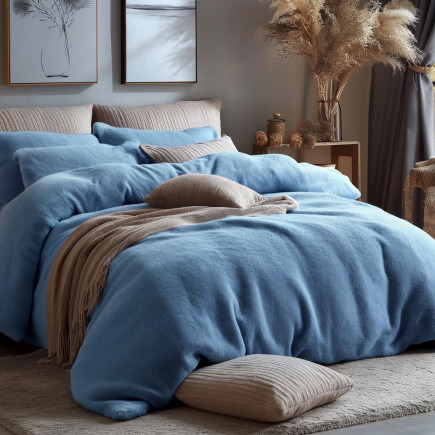 Pościel Frotte Niebieski 17/160X200