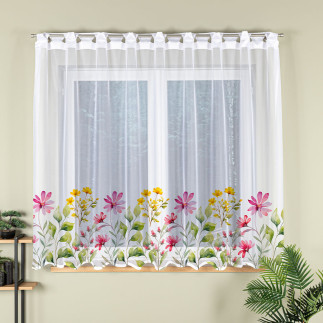 Firanka Żakardowa Kwiatowa Łąka 300x170cm Biała EAN: 5906450015463