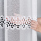 Firanka z aplikacją na markizetę, wzór pasowy, 250 cm, kolor biały 001, EAN: 5906450924543