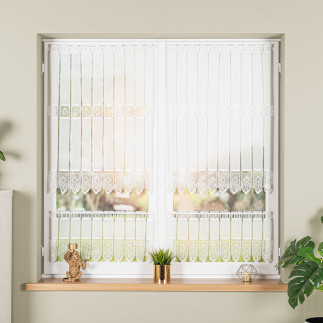 Zazdrostka haftowana panelowa na batyście, wysokość 90cm, kolor 010 naturalny