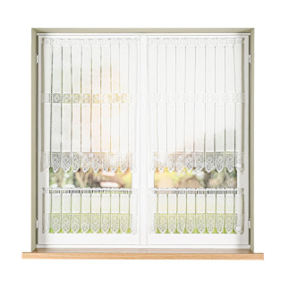 Zazdrostka haftowana panelowa na batyście, wysokość 90cm, kolor 010 naturalny