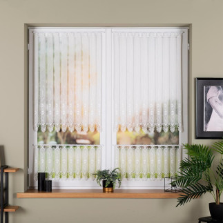 Zazdrostka haftowana panelowa na batyście, wysokość 90cm, kolor 010 naturalny