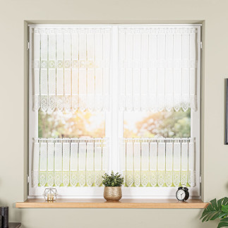 Zazdrostka haftowana panelowa na batyście, wysokość 70cm, kolor 010 naturalny