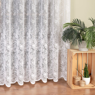 Firanka żakardowa, wysokość 250cm, kolor 001 biały