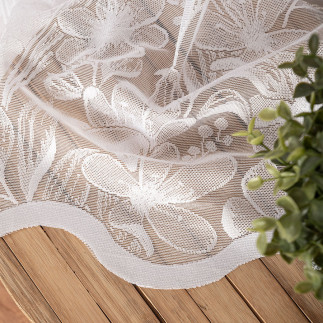 Firanka żakardowa, wysokość 250cm, kolor 001 biały