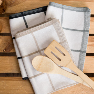 Kratka ścierka kuchenna, rozmiar 50x70cm, kolor szary 001