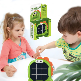 Gra elektroniczna 3w1 kółko i krzyżyk memory dinozaur zielony