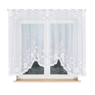 Teresa firanka żakardowa gotowa, szerokość 300 x wysokość 160cm, kolor 001 biały