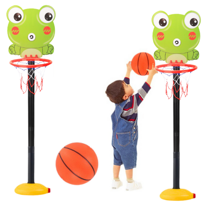 Kosz do gry w koszykówkę regulowany żaba zielona 110cm - EAN: 5905991034728