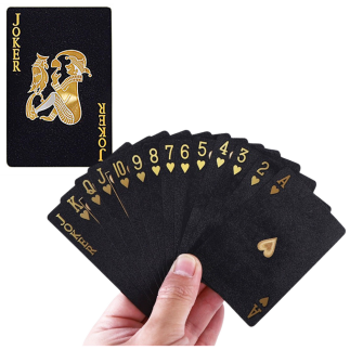 Karty do gry towarzyskiej eleganckie banknot dolar czarne talia 54 karty