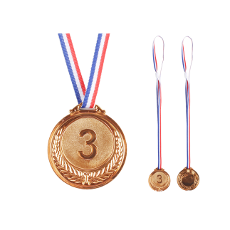 Brązowy medal trzecie miejsce nagroda trofeum cynkowy 6,5cm