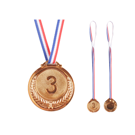 Brązowy medal trzecie miejsce nagroda trofeum cynkowy 6,5cm