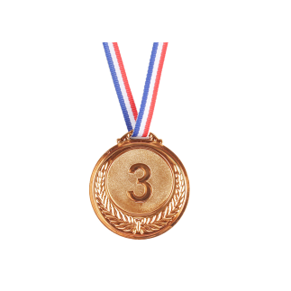 Brązowy medal trzecie miejsce nagroda trofeum cynkowy 6,5cm