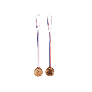 Brązowy medal trzecie miejsce nagroda trofeum cynkowy 6,5cm