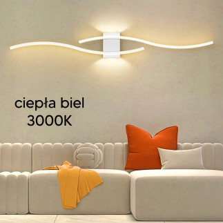 Zd150b lampa scienna kinkiet biały 60cm   ciepły biały