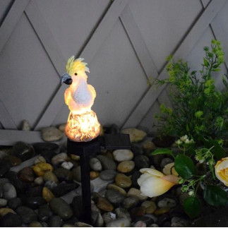 Zd50s lampa solarna led papuga biała