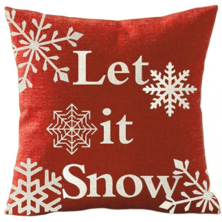 Poszewka na poduszkę "Let It Snow" Bq68a, EAN: 5907621848590
