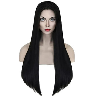 Bq3e peruka włosy 80cm czarne cosplay
