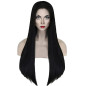 Bq3e peruka włosy 80cm czarne cosplay