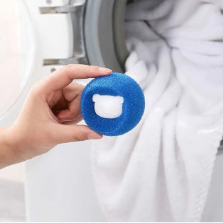 Ag895 gąbka do prania antykłaczki  blue
