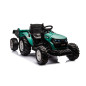 Traktor na akumulator HC-306 z przyczepą ciemnozielony 24V - EAN: 5905991061328