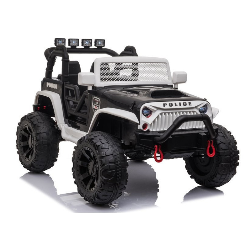 Auto na akumulator Policja JC666 Białe - EAN: 5903802450514
