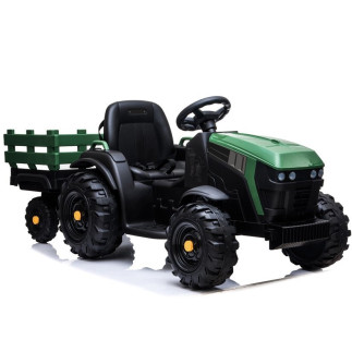 Traktor z przyczepą na akumulator bdm0925 zielony wojskowy