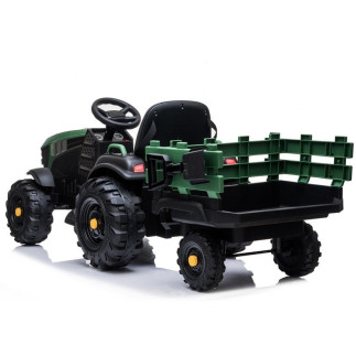 Traktor z przyczepą na akumulator bdm0925 zielony wojskowy