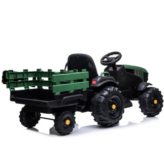 Traktor z przyczepą na akumulator bdm0925 zielony wojskowy