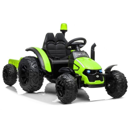 Traktor na akumulator z przyczepą hzb-200 zielony
