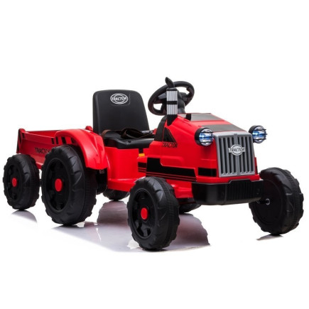 Traktor na akumulator z przyczepą ch9959 czerwony